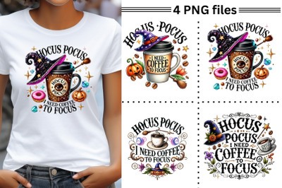 Hocus Pocus I Need Coffee Png, Halloween Coffee Bundle, Funny Shirt De