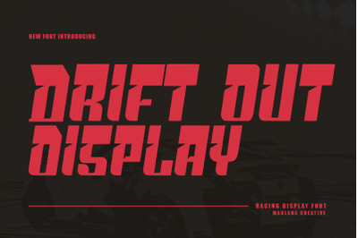 Drift Out Racing Display Font