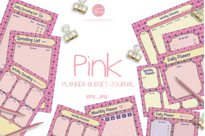 Pink Planner Budget Journal for Kids