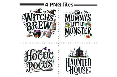 Spooky Season Halloween Bundle, Haunted House, Witch&#039;s Brew, Hocus Poc