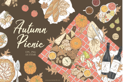 Autumn Picnic Illustration Set