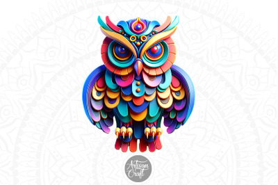 3D Owl, 3D Effect Owl, 3D Effect PNG, Cute Owl Clipart, bird clipart