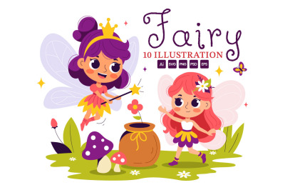 10 Beautiful Flying Fairy Illustration