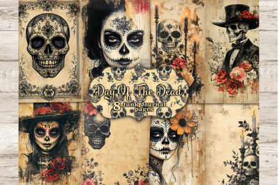 Day Of The Dead Junk Journal Pages | Gothic Ephemera