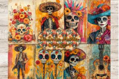 Dia De Los Muertos Journal Card | Halloween Paper Craft