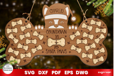 Christmas Dog Countdown Calendar