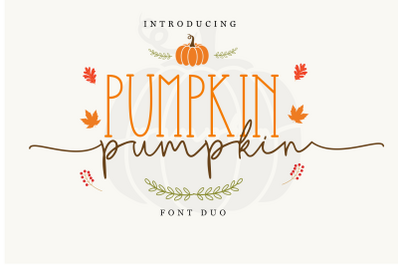 Pumpkin font duo