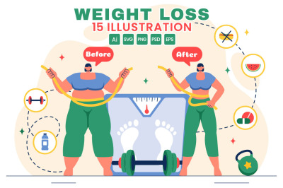 15 Weight Loss Progress Illustration