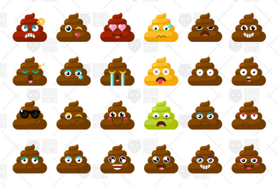 24 Poop Emoticons