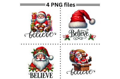 Festive Santa Claus PNG for Christmas Shirt &amp; Sublimation Crafting, Be