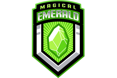 Magical emerald esport mascot logo design