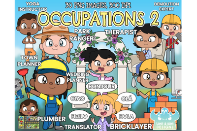 Occupations 2 Clipart - Lime and Kiwi Designs