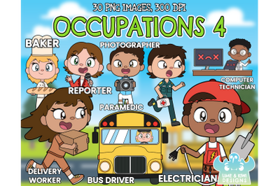 Occupations 4 Clipart - Lime and Kiwi Designs