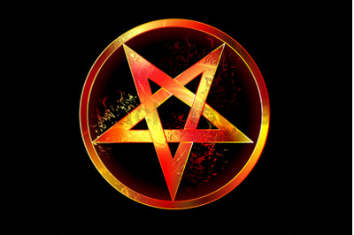 Fire demonic pentagram