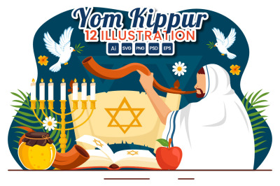 12 Yom Kippur Celebration Illustration