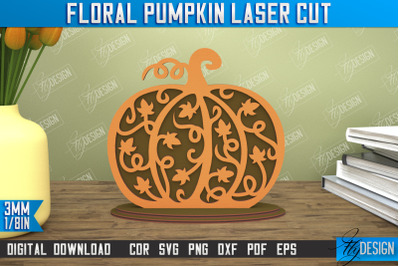 Floral Pumpkin | Pumpkin Ornaments | Halloween Pumpkin | CNC File