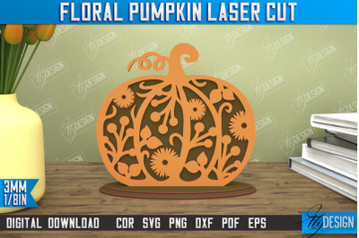 Floral Pumpkin | Pumpkin Ornaments | Halloween Pumpkin | CNC File