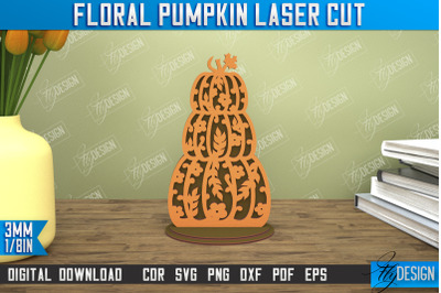 Floral Pumpkin | Pumpkin Ornaments | Halloween Pumpkin | CNC File