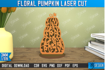 Floral Pumpkin | Pumpkin Ornaments | Halloween Pumpkin | CNC File