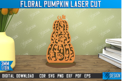 Floral Pumpkin | Pumpkin Ornaments | Halloween Pumpkin | CNC File