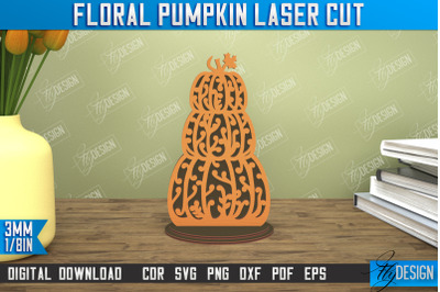 Floral Pumpkin | Pumpkin Ornaments | Halloween Pumpkin | CNC File