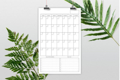 11x17 Inch Vertical Blank Calendar