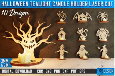 Halloween Tealight Candle Holder Bundle | Shadow Vintage Candle