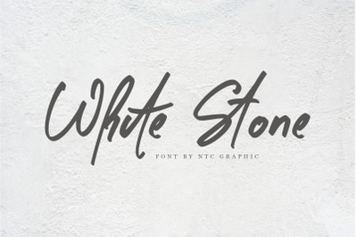 White Stone Script Brush Font