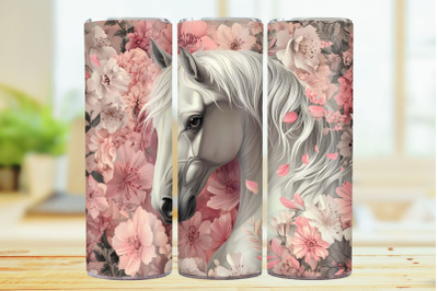 Horse Tumbler Wrap, 20oz Skinny Tumbler Wrap Sublimation Design.