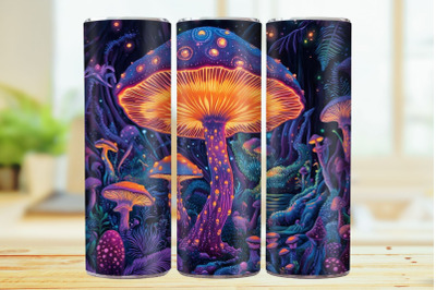 Mushroom Tumbler Wrap 20oz Skinny Tumbler Wrap Design.