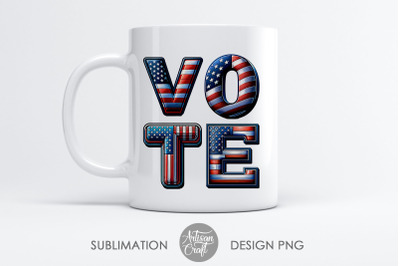 Vote PNG, American Election, 3D alphabet