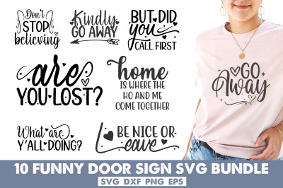 Funny Door Sign SVG Bundle, Door Sign SVG Bundle