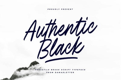 Authentic Black brush script typeface