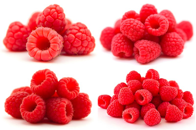 Close-up of Fresh Red Raspberries