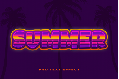 Gradient Grainy Nostalgia Summer Party Paradise Text Effect