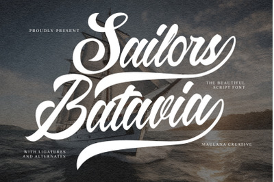 Sailors Batavia Beautiful Script Font