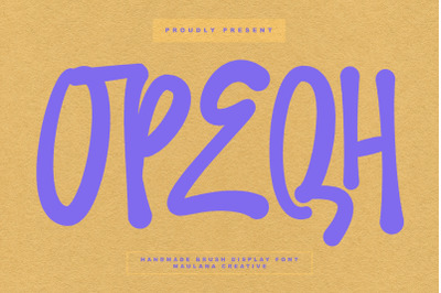 Opeqh Handmade Stylish Display Brush Font