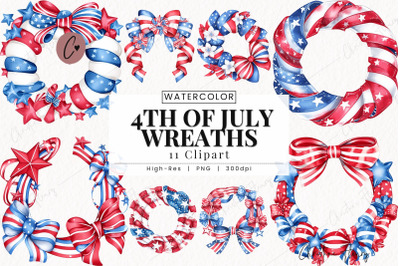 4th Of July Wreath Clipart