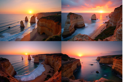 Sunset over the Twelve Apostles