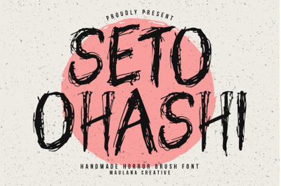 Seto Ohashi Handmade Horor Brush Font