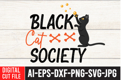 lack Cat Society t-shirt deBsign