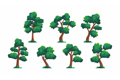 tree vector illustration collection