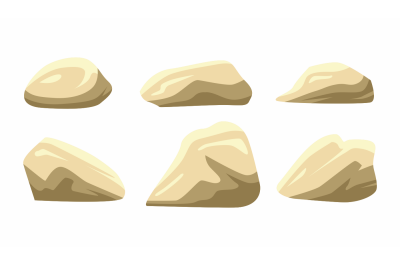 Vector collection of different rocks