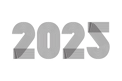 Modern 2025 Annual report isolated on white background vector illustra