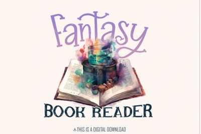 Fantasy Readers Book Club png, PNG, Digital Download, Book Lover png,