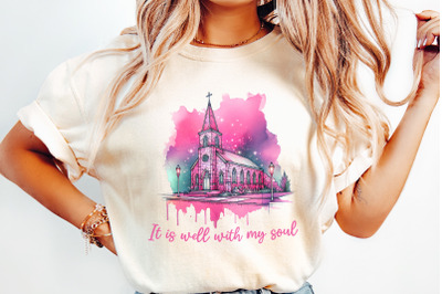 It Is Well With My Soul PNG, Christian Art, Bible Verse PNG, Faith Des