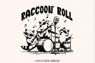 Rock N Roll Raccoon PNG, Funny Raccoon png, Cute Raccoons PNG, Rocker