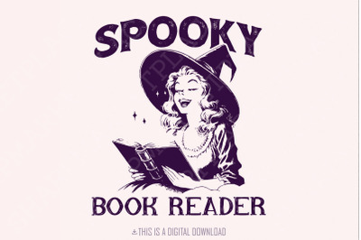 Spooky Book Girl PNG, Halloween Book Digital Download, Book Witch Subl