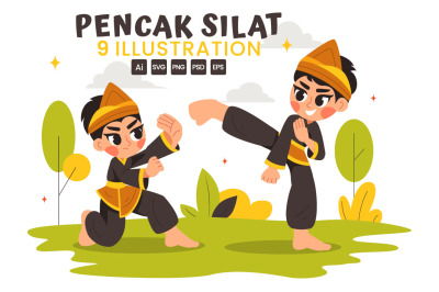 9 Pencak Silat Sport Illustration