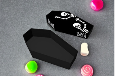 Halloween Coffin Favor - 3d papercraft